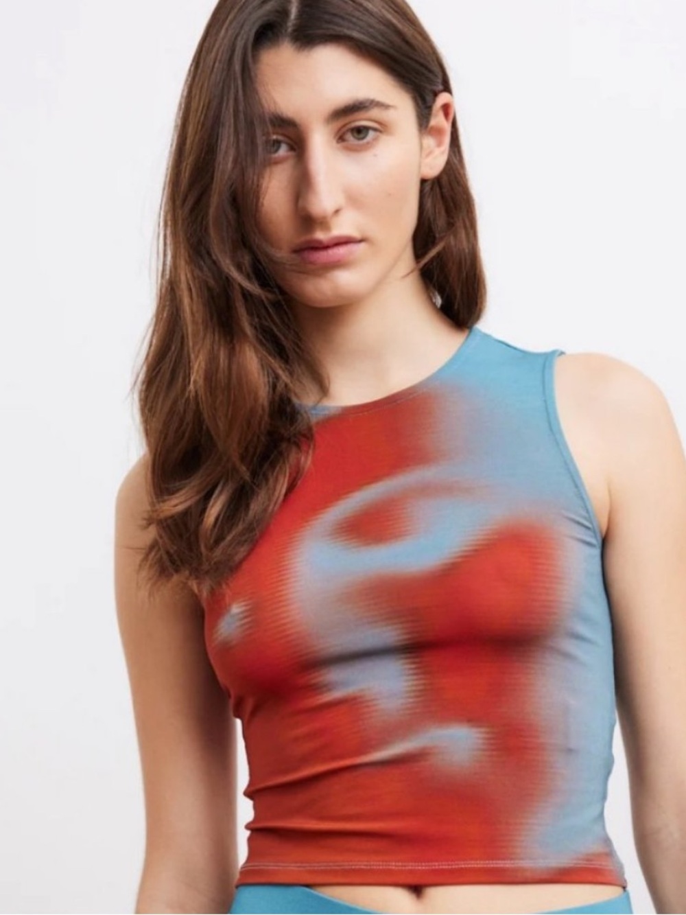 Paloma Wool Martha Tank Top Women’s Size X-Small In Orange Blue